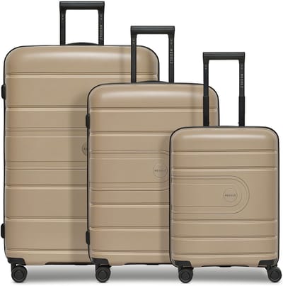 Redolz Essentials 11 4 wielen Kofferset 3-delig met uitbreidingsplooi - Harde bagage - TSA slot - beige