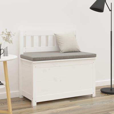 vidaXL - Bankje - 80x41x77 - cm - massief - grenenhout - wit