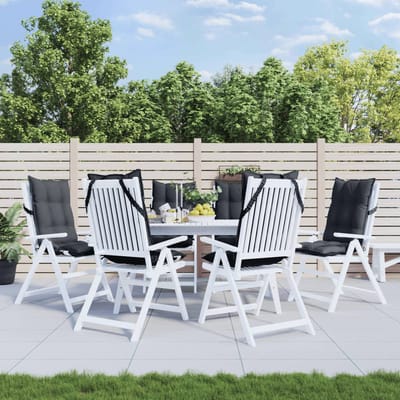 vidaXL - Stoelkussens - 6 - st - hoge - rug - oxford - stof - antracietkleurig