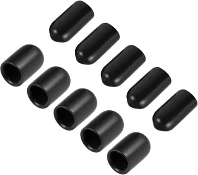 Schroefdraadbeschermers - Rubberen doppen - Meubels beschermen - Flexibel en waterdicht - 100 stuks - Zwart