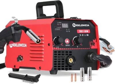 Lasapparaat MIG - Inverter lasapparaat - Metaalverbindingen maken - Gasloos lassen - 130 A - Rood