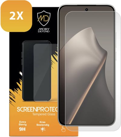 2-Pack MobyDefend Screenprotectors - Geschikt voor Xiaomi 15T - Case-Friendly Screensavers - Gehard Glas