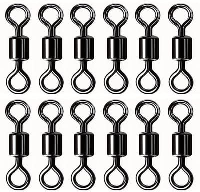 Dailygoods- Swivel 100 Stks - Hoge Sterkte - Zwart - Vis Connectors - Zoutwater/Zetwater - 360° Flexibele Rotatie - Visconnector