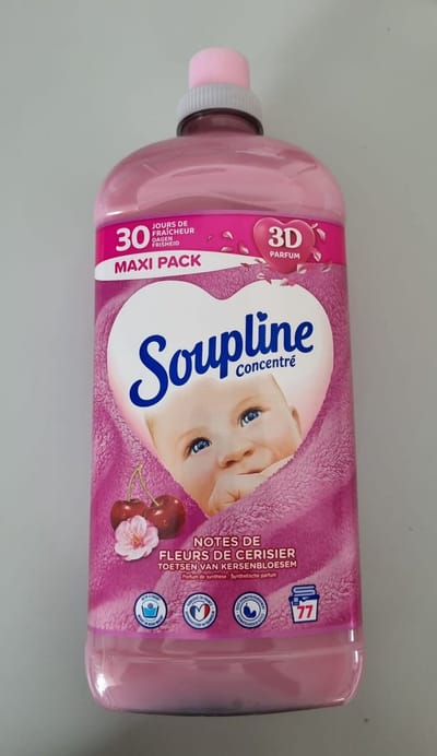 SOUPLINE toetsen kersenbloesem Wasverzachter (2 x 1700 ml 154wasbeurten) Nieuw