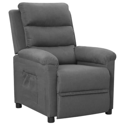 vidaXL - Fauteuil - verstelbaar - stof - lichtgrijs