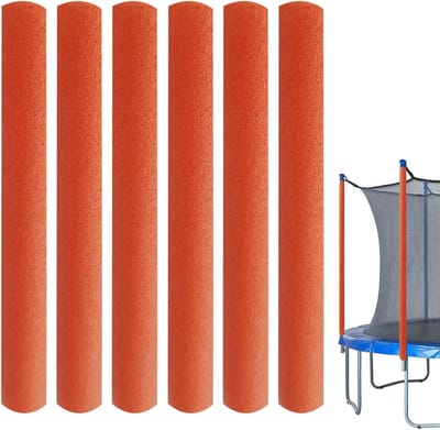 Trampoline Beschermers - Paalkussens - Veilig Spelen - Waterdicht Materiaal - 40 cm Lengte - Oranje