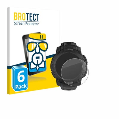 Screenprotector 6 Stuks voor Garmin Instinct 3 Solar Tactical Edition (45 mm) Beschermglas transparant