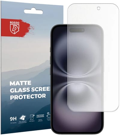 Rosso Anti-Reflectie Tempered Glass Geschikt voor Apple iPhone 16 - Anti-Reflectie Screen Protector - Case Friendly - Anti-Reflecterend