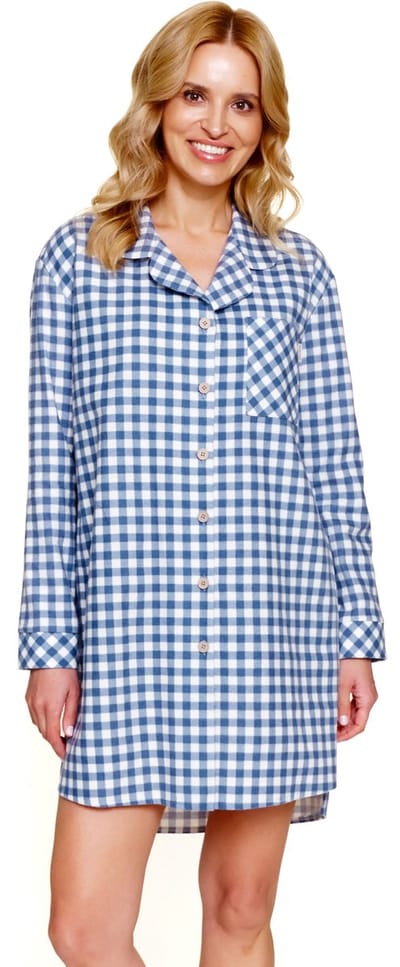 Doctor Nap Nachthemd Flanel Blue Jeans TM.7300 S / M