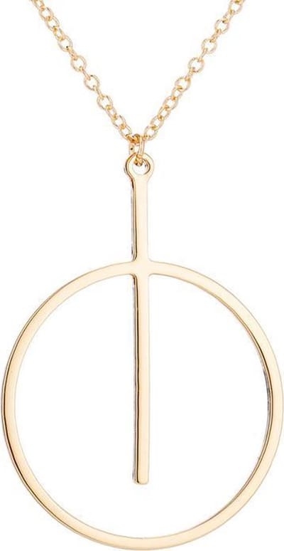 24/7 Jewelry Collection Bar Cirkel Ketting - Goudkleurig