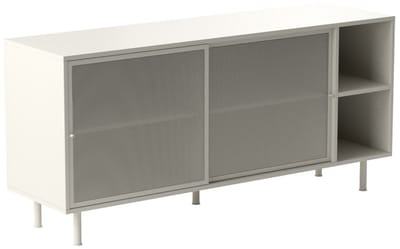 Dressoir Metaal Greige - Schuifdeuren - 45x160x75cm - Veep - Giga Living