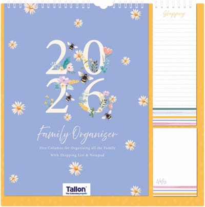 Grote Familiekalender 2022 - Maandplanner met Weekoverzicht, Boodschappenlijst en Pen