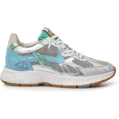 Floris Van Bommel Sfw-10152 Daysi Sneakers - Textiel - Dames - Zilver - Maat 40