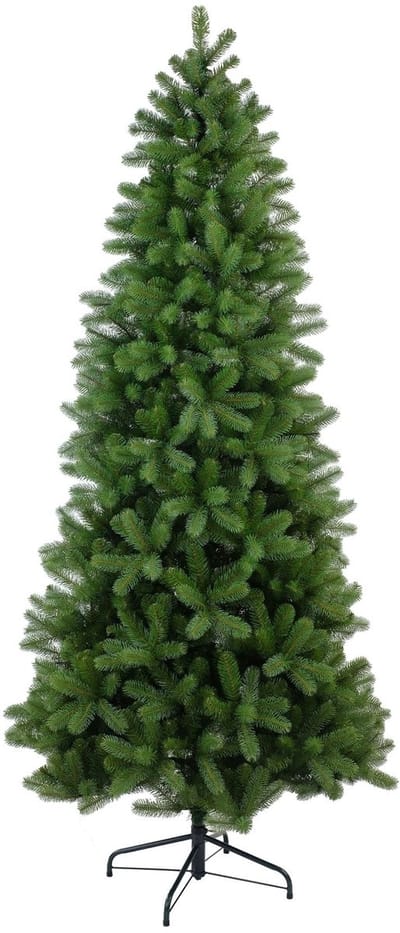 Bayberry kunstkerstboom smal - 183 cm - groen - Ø 97 cm - 795 tips - metalen voet