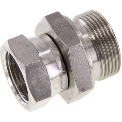 G 1'' x G 1 1/4'' F/M RVS Neusstuk 150 Bar - Hydrauliek - FL2S-FM-ST-100G-114G-I