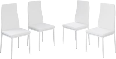 Vicco Grand Eetkamerstoel – 42.5 x 48 cm Set van 4 Wit