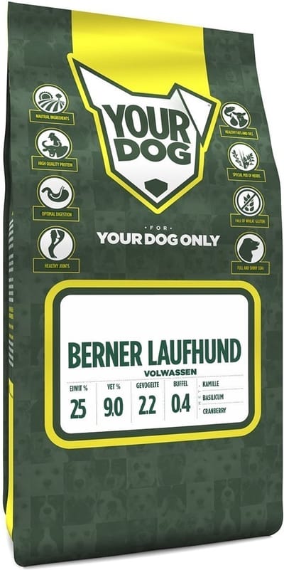Hondenvoer Yourdog - Berner Laufhund - Buffel en Kip - 3kg Gezonde Voeding