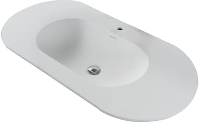 Begonia wastafel – 100x1,2x52,5 cm – mat wit – 1 wasbak