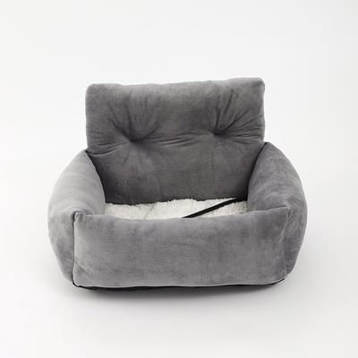 Autostoel voor Honden - Reisbed Huisdieren - Veilig Reizen - Ultrazacht Comfort - Large Size - Khaki