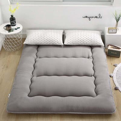 Vloermatras - Japanse futon - Comfortabel slapen - Ademend en zacht - 100x200 cm - Grijs