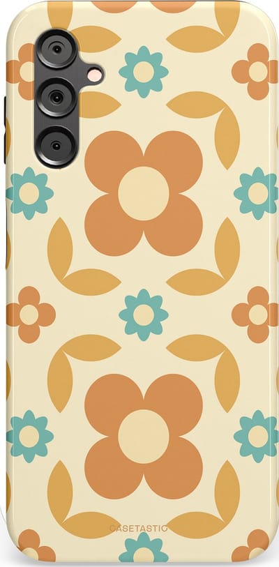 Casetastic hoesje geschikt voor Samsung Galaxy A14 (2023) 5G / Samsung Galaxy A14 (2023) 4G - Dubbellaagse bescherming - Retro verlangen - Fashion Case - Crème Perzik Goud