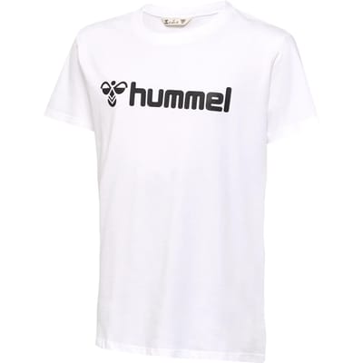 Hummel T-Shirt van biologisch katoen met groot logoprint