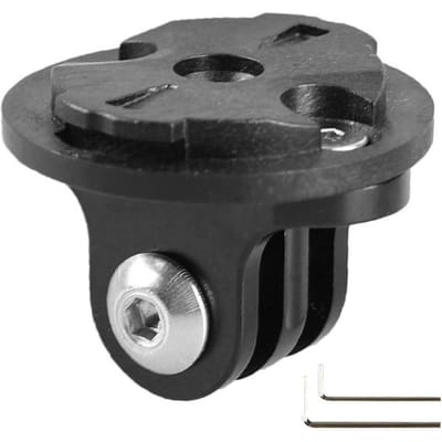 Fietscamerahouder voor Garmin GoPro Fietscomputer Mannelijke/vrouwelijke houderbeugel Aluminiumlegering Fietscameralamphouderstandaard Convex black