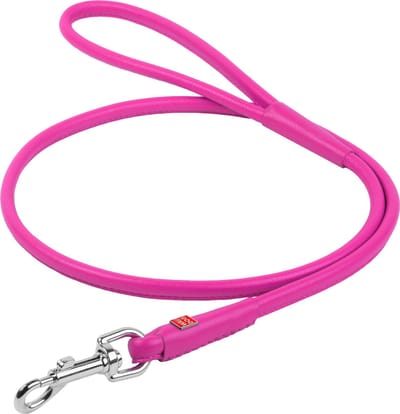 Collar Glamour - Ronde leren hondenriem 122 cm - Maat M