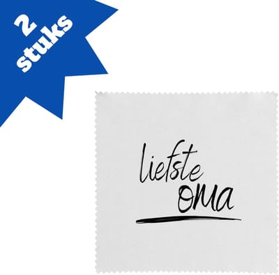 Akyol - liefste oma brillendoekjes - Oma - de liefste oma - verjaardagscadeau - verjaardag - cadeau - cadeautje voor oma - oma artikelen - kado - geschenk - gift - 17,8 bij 17,8 cm - 2 stuks