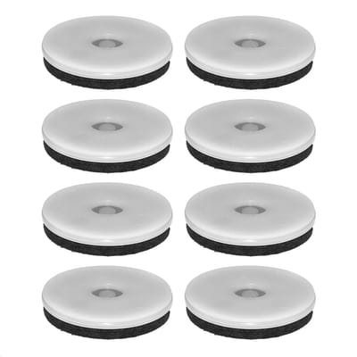 Viltglijders Stoelglijders - Meubelglijders Vervanging - Meubels Beschermen - Verwisselbare Inzetstukken - Ø 50 mm - Zwart/Grijs