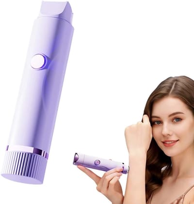 Elektrische bikinitrimmer voor vrouwen – 2-in-1 elektrisch scheerapparaat voor benen, oksels, gezicht en lichaam – Oplaadbaar scheerapparaat voor nat en droog gebruik (Paars)