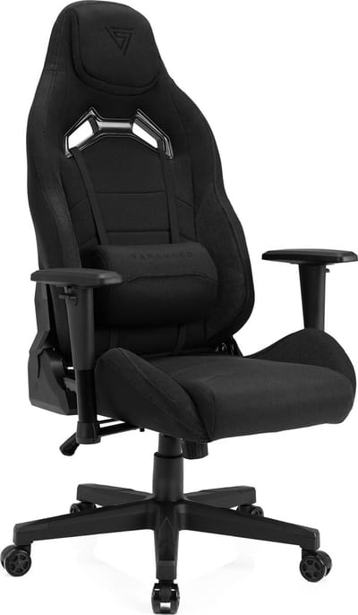 SENSE7 Vanguard - Gamingstoel - Belastbaar tot 150 kg - Ademend Materiaal & Lendenkussen - Bureaustoel - Ergonomische Stoel - Max. 190 cm - Zwart