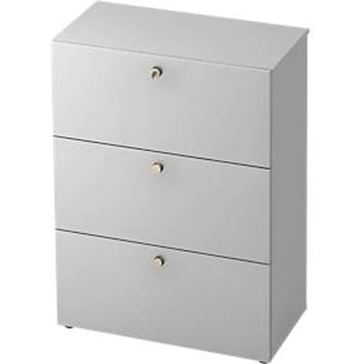 TOPAS LINE archiefkast, 3 dossierhoogtes, met volledig uittrekbare lade, lichtgrijs/lichtgrijs