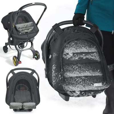 Winter Baby Autostoelhoes - Universele Ademende Voetenzak voor Baby met Insectennet en Voorzijde Ritsdeur - Bescherming tegen Sneeuw, Wind en Regen - Warmte voor een Goede Nachtrust