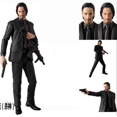 17cm John Wick Chapter 2 Actiefiguur speelgoed pop Kerstcadeau met doos zwart