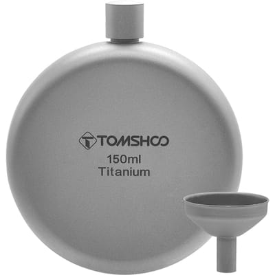 150 ml / 180 ml titanium fles alcohol whisky wijn fles met navultrechter voor buiten kamperen 150ml flask with funnel