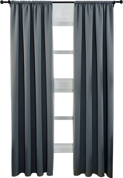 Gordijnenset 117x138cm Donkergrijs - Verduisterend, Fluweel en Set van 2 - Voor Woonkamer, Slaapkamer en Privacy