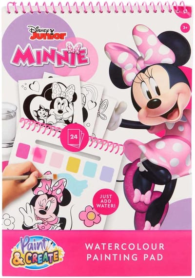 Minnie Mouse Waterverf Kleurboek met Kwast | 24 Pagina’s | Waterverfset voor Kinderen vanaf 3 Jaar | Disney Junior