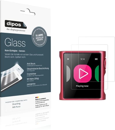 dipos – 2x Pantserfolie geschikt voor Shanling M0 Pura | 9H Screenprotector