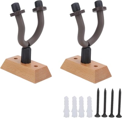 Gitaar Hanger Set - Muurbeugel Houder - Instrumenten Opbergen - Veilige Bevestiging - 155 x 100 x 50 mm - Zwart