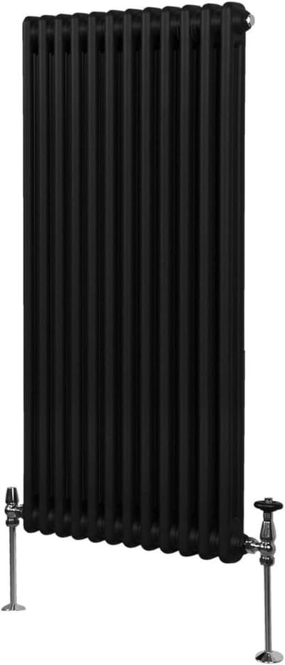 Verticale Radiator - Paneelverwarming - Woonruimte Verwarmen - Hoge Warmteafgifte - 1500x562mm - Mat Zwart