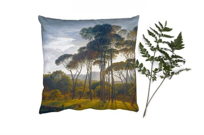 Sierkussens - Kussentjes Woonkamer - 40x40 cm - Italiaans landschap met parasoldennen - Kunst - Oude meesters