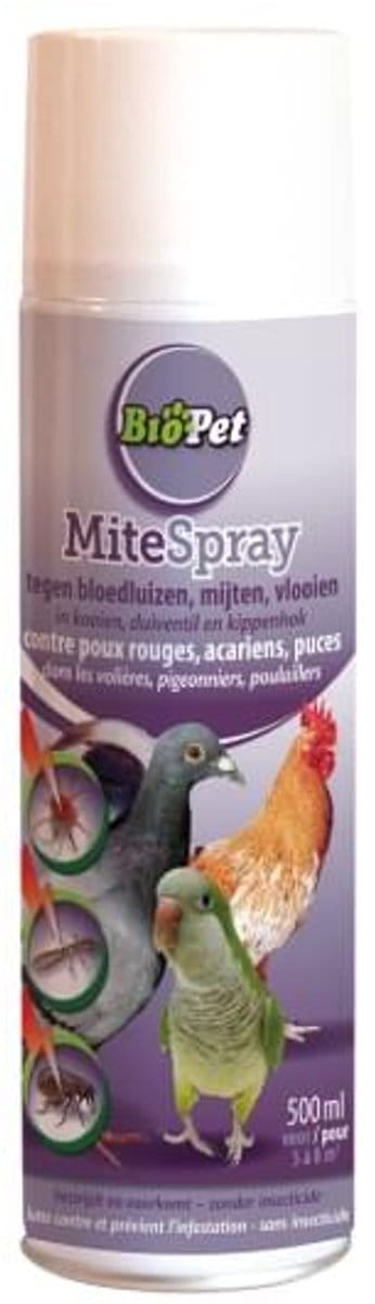 BSI Mitespray tegen Bloedluis en mijten (500 ml) - Gifvrije insecticide - Met gratis cheatsheet