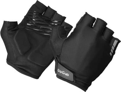 GripGrab - RIDE Padded Korte Vinger Zomer Fietshandschoenen met Padding - Unisex - Zwart