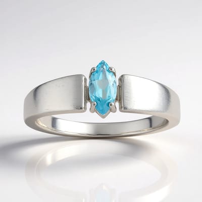 Cavill - Zilveren ring - 925 Sterling zilver geplatineerd - Ratanakiri zirkoon marquise 0 458 ct - Elegante damesring 22x19 mm