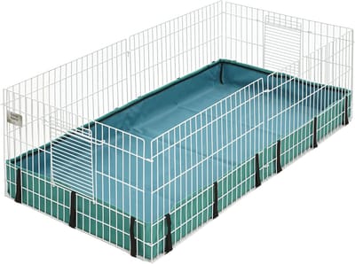 REN® Konijnenhok Binnen - Konijnenkooi voor Binnen - Konijnenkooi - Wit/blauwgroen - 120cmx 61cm x 36cm