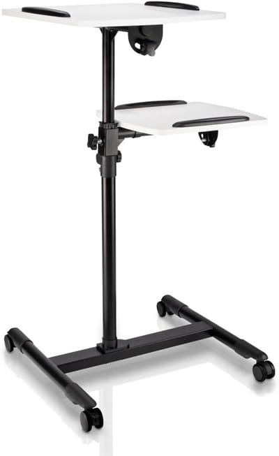 Projector Tafel - Beamer standaard - Thuisbioscoop Setup - Twee niveaus - 52.5 x 64 cm - Zwart