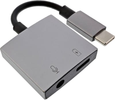 InLine® USB-C audio adapter, USB-C naar female 3,5mm + PD 30W