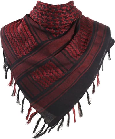 Zwarte Arabische Shemagh Sjaal - Keffiyeh / Arafat Stijl Doek