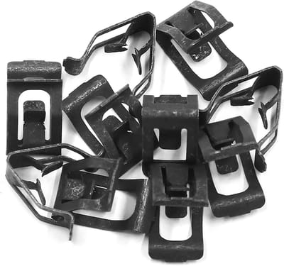 Lid houder - Clip set - Auto interieur - Metalen klinknagels - 16.5 x 16 mm - Zwart
